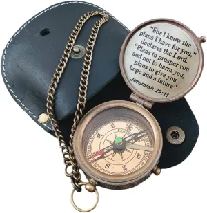 For I Know The Plans Engraved Compass For Confirmation Gifts, Baptism Gifts, Best Easter, Christian Gifts For Men, Catholic Gifts, Birthday Gifts, s Jeremiah 29 11