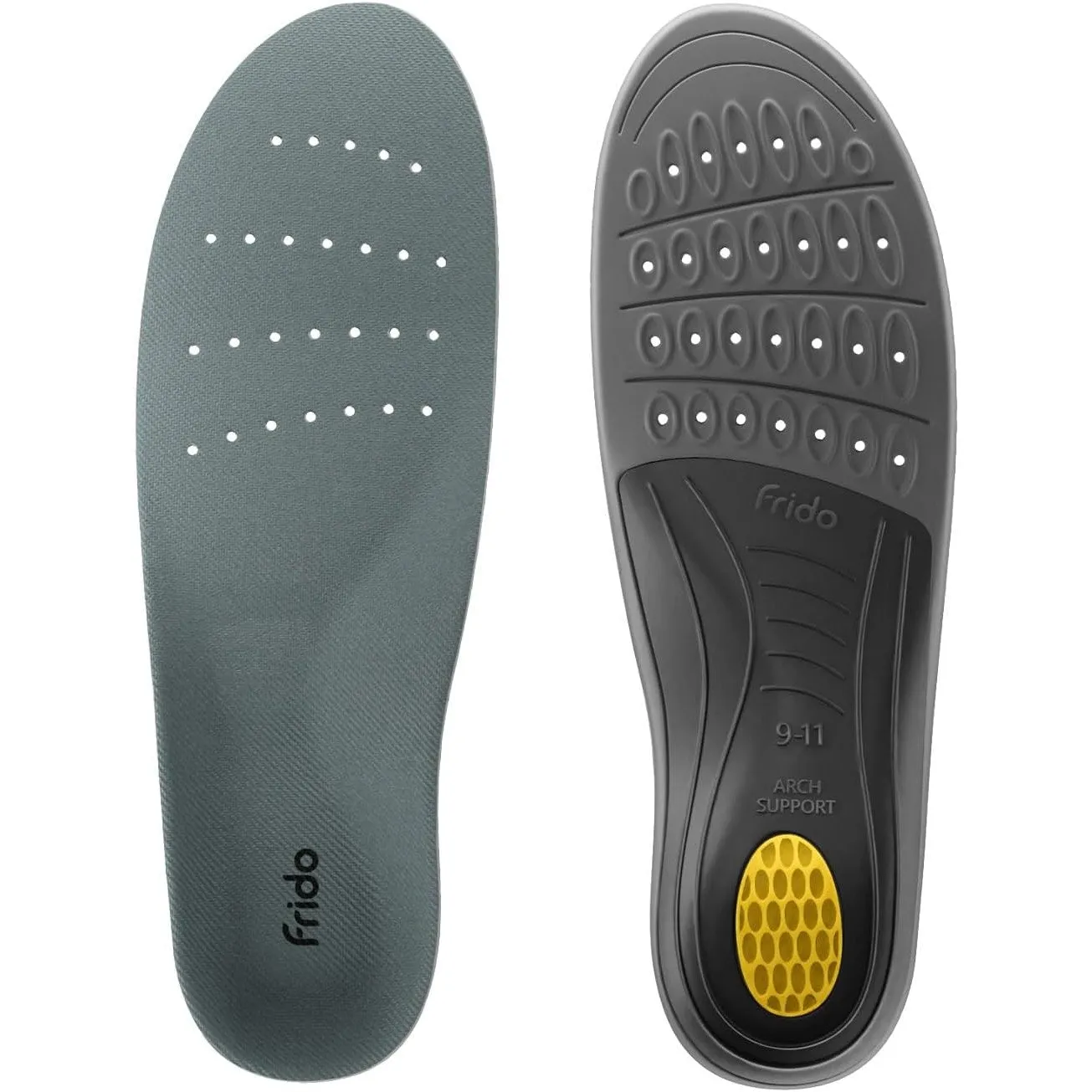 Frido Rigid Arch Support Shoe Insole for Flat Feet, For Feet Pain Plantar Fasciitis & Heel Spurs, Trimmable Orthotic Shoe Inserts For Proper Foot Alignment, Medium 39 to 42 EU (Pack of 1)