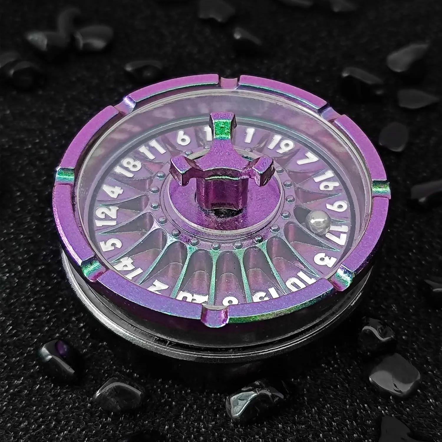 G20 Roulette Dice Spinner for DND Dice Set, 7-in-1 Dragon Metallic D&D Dice with Gift Case for Dungeons and Dragon Game, RPG Role Playing Table Game Gifts (Gradient)