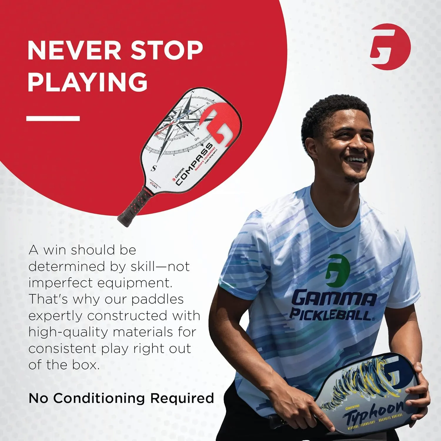 GAMMA Made in The USA Pickleball Paddles, NeuCore & Sensa Polycore Technology, Textured Graphite, Honeycomb Grip, USAPA Approved, Realiable, Additonal Power & Control