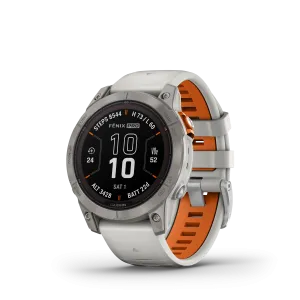 Garmin Fenix® 7 Pro Gps Smartwatch - Health Monitoring With Solar Charging, 47mm - Titanium/orange|Garmin Fenix® 7 Pro Montre Gps Intelligente - Suivi De La Sante Avec Chargement Solaire, 47 Mm - Tit