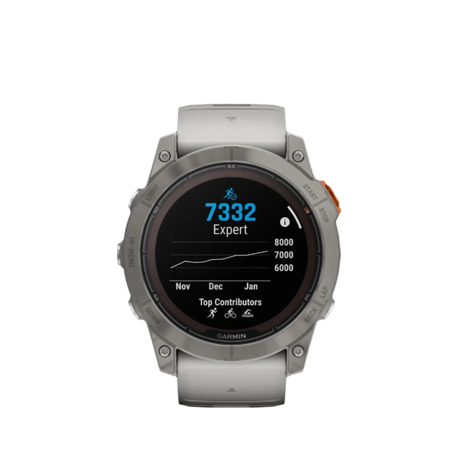 Garmin Fenix® 7x Pro Gps Smartwatch - Health Monitoring With Solar Charging, 51mm - Titanium/orange|Garmin Fenix® 7x Pro Gps Smartwatch - Suivi De La Sante Avec Chargement Solaire, 51 Mm - Titane