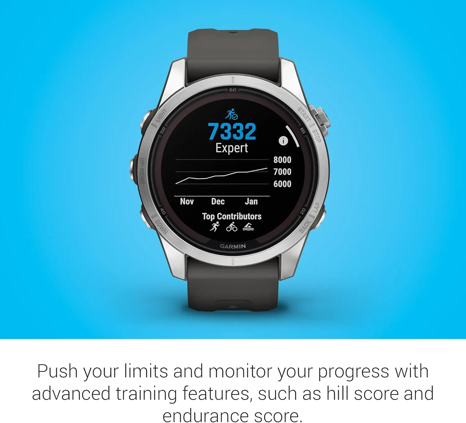 Garmin fēnix 7S Pro Solar, Multisport GPS Smartwatch, Built-in Flashlight, Solar Charging Capability, Graphite