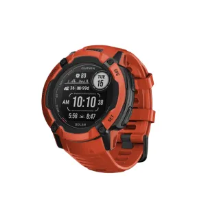 Garmin Instinct® 2x Solar Gps Smartwatch - Health & Fitness Tracking With Multi-band Gnss - Flame Re|Montre Connectee Garmin Instinct® 2x Solar Gps - Suivi De La Sante Et De La Condition Physique Avec