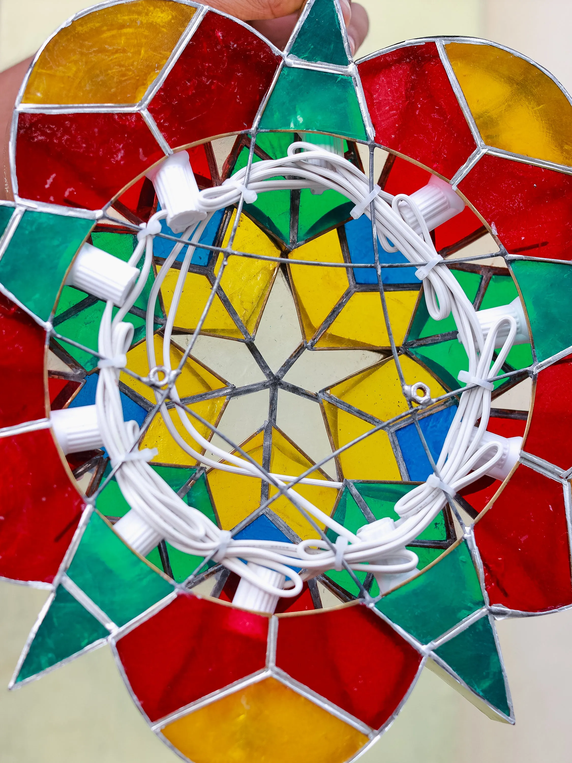 Gift Ko Sampabell Mini Capiz Parol 14" FIlipino Christmas Lantern LED