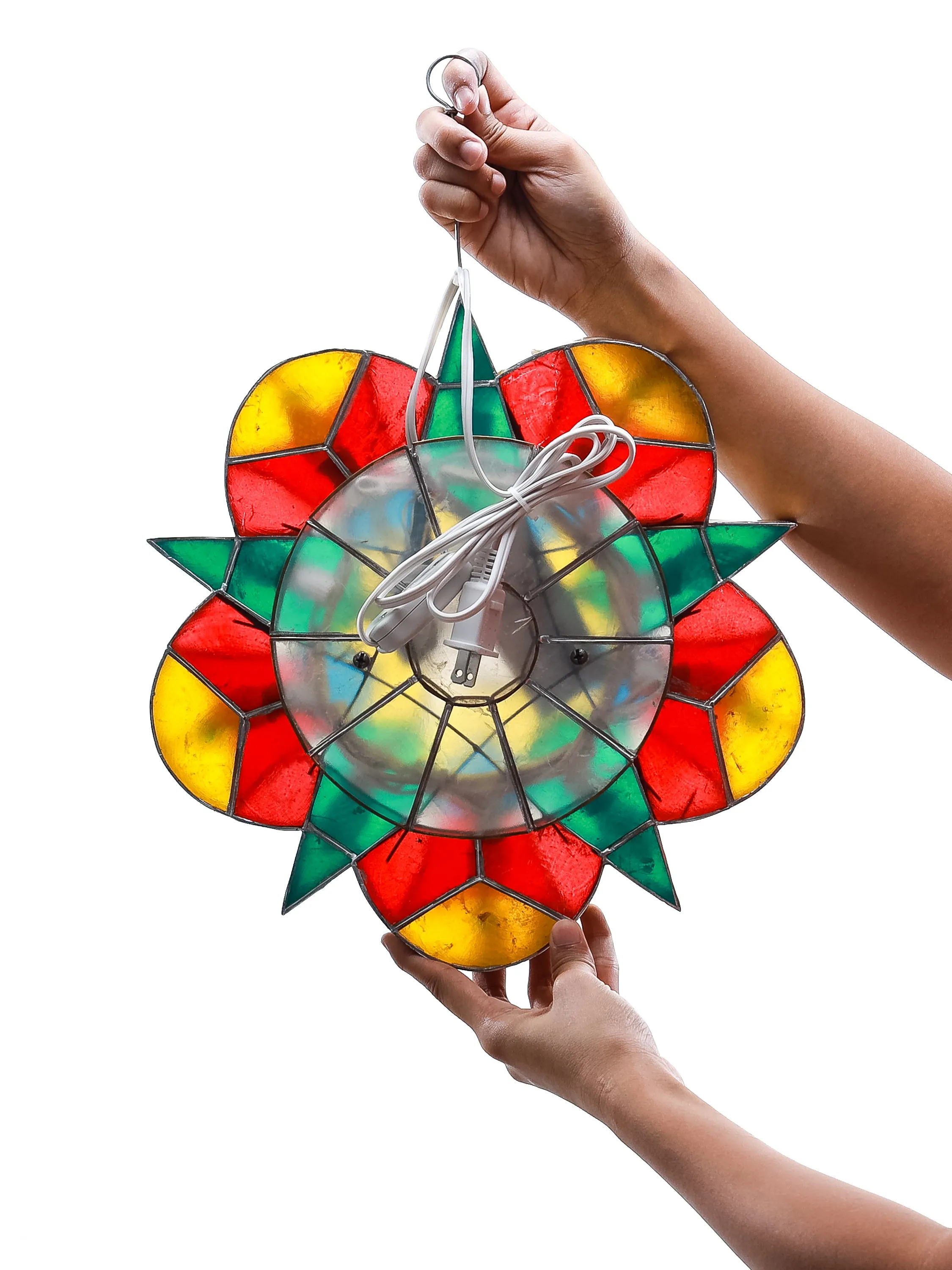 Gift Ko Sampabell Mini Capiz Parol 14" FIlipino Christmas Lantern LED