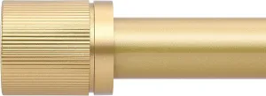 Gold Curtain Rods for Windows 72 to 144 Inch:Modern Decorative Curtain Rod for Bedroom Living Room,Heavy Duty Adjustable Telescoping Single Drapery Rod Set Easy Install,Brass Gold Iron 72-144"