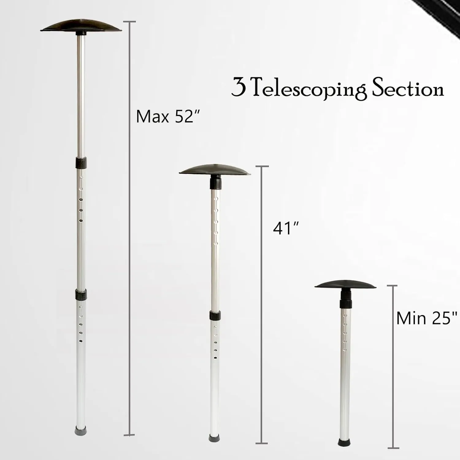 Golf Travel Club Bag Support Rod, Aluminum, Adjustable Telescopic Golf Trip Cover Support System Pole