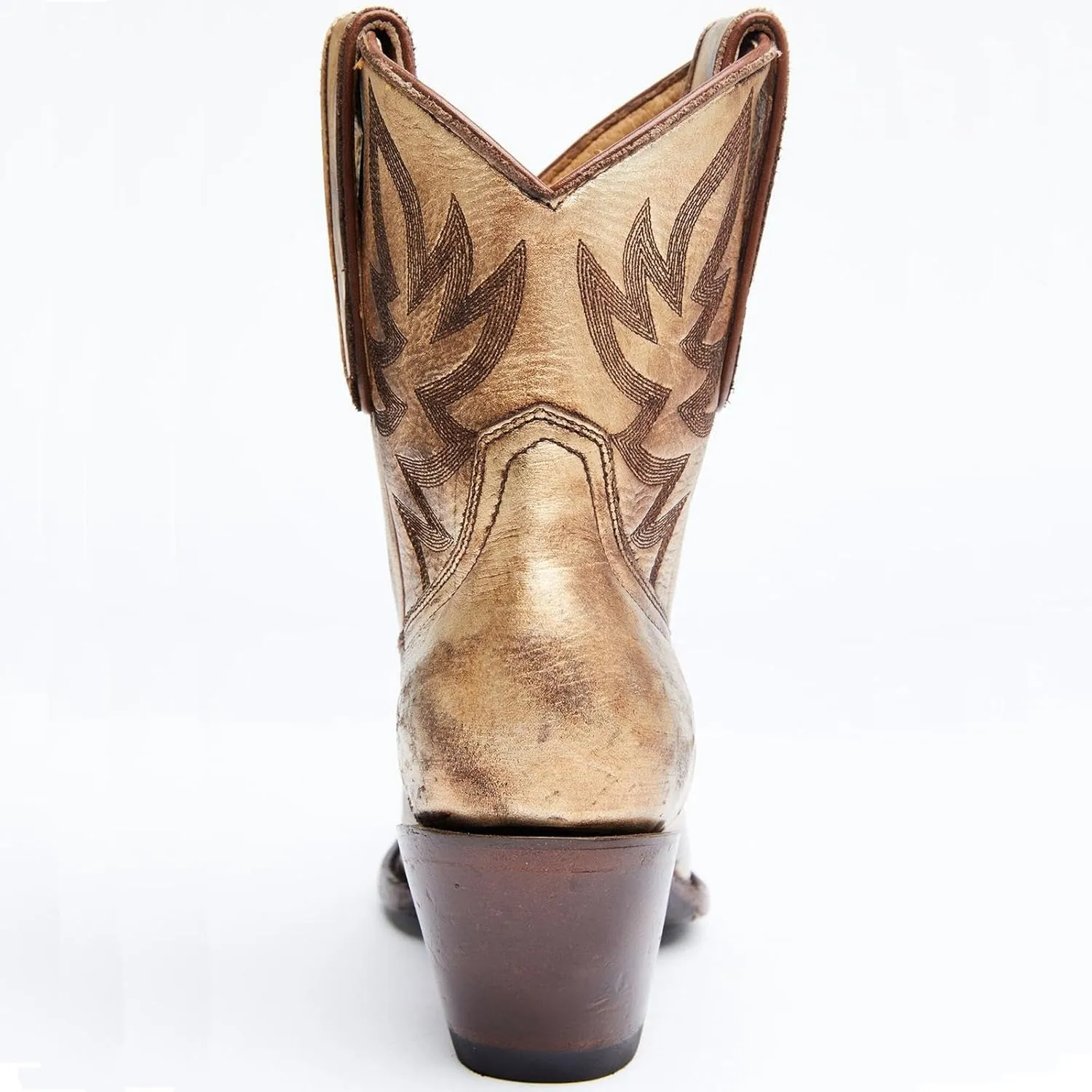 GORBINETI Women's Ankle Cowgirl Boots Pull on Suede Cowboy Boots Chunky Block Heel Western Boots Mid Calf Sky Blue Cowboy Boots US 5-14