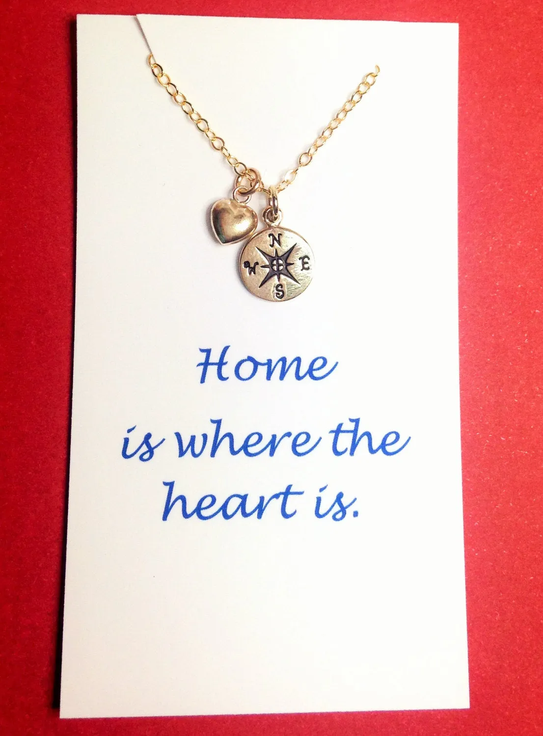 Graduation Gift 2016/ College graduation gift / Compass Necklace | Best Friend Necklace | Friendship Necklace/ Gift with card/ necklace card