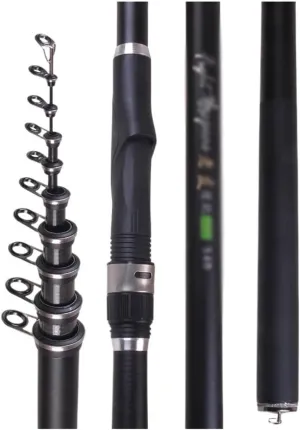 GRFIT Fishing Rod Carbon Fiber Fishing Rod 4.5m/5.4m/7.2m Telescopic Fishing Rod for Carp Rock Fishing Rod Portable Fishing Rod (3.9m)