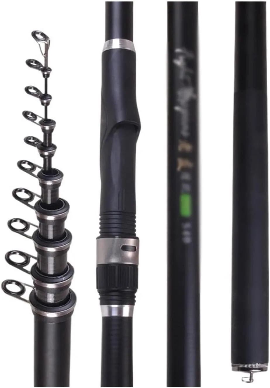GRFIT Fishing Rod Carbon Fiber Fishing Rod 4.5m/5.4m/7.2m Telescopic Fishing Rod for Carp Rock Fishing Rod Portable Fishing Rod (3.9m)