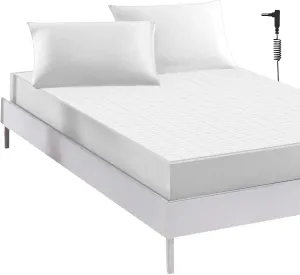 Grounding Sheet, Calking Size Grounding Flat Sheet with 5% Silver Fiber Earth Bed Sheet for Improved Sleep and Pain Relief with 15ft Grounded Cord (Calking - 72"*84" White)