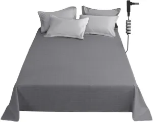 Grounding Sheet, Twin XL Size Grounding Flat Sheet with 5% Silver Fiber Grounded Bed Sheet Earth Product for Improved Sleep & Pain Relief (Twin XL - 39"*80" Gray)