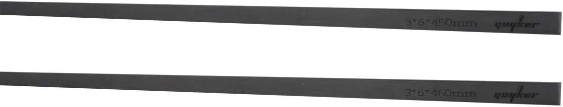 Guyker 2Pcs Carbon Fiber Neck Rod 3 x 6 x 450mm - Electric Guitar Neck Stiffener Truss Rod Adjustment Level for Strings Instruments