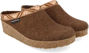 HAFLINGER Art Nouveau Chocolate Clogs