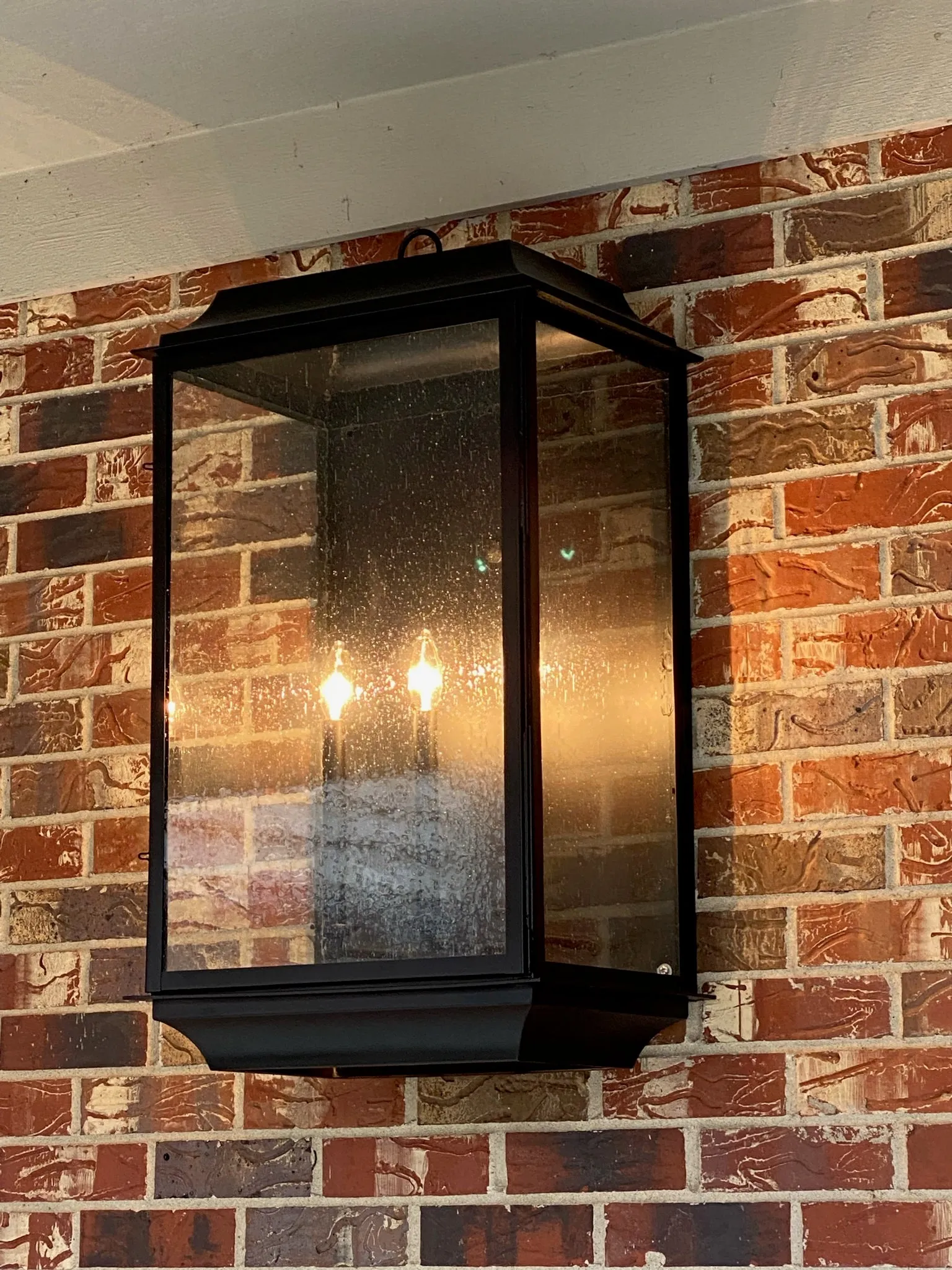 Hampton Refined Brass Lantern - Wall Mount