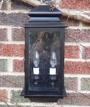 Hampton Refined Brass Lantern - Wall Mount