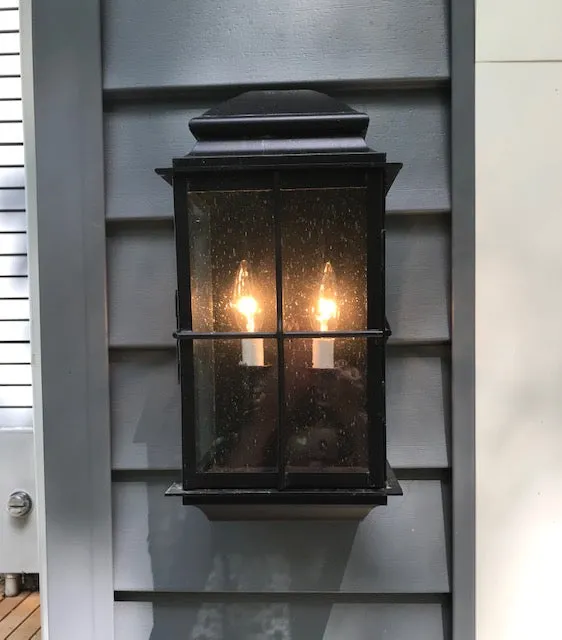 Hampton Refined Brass Lantern - Wall Mount