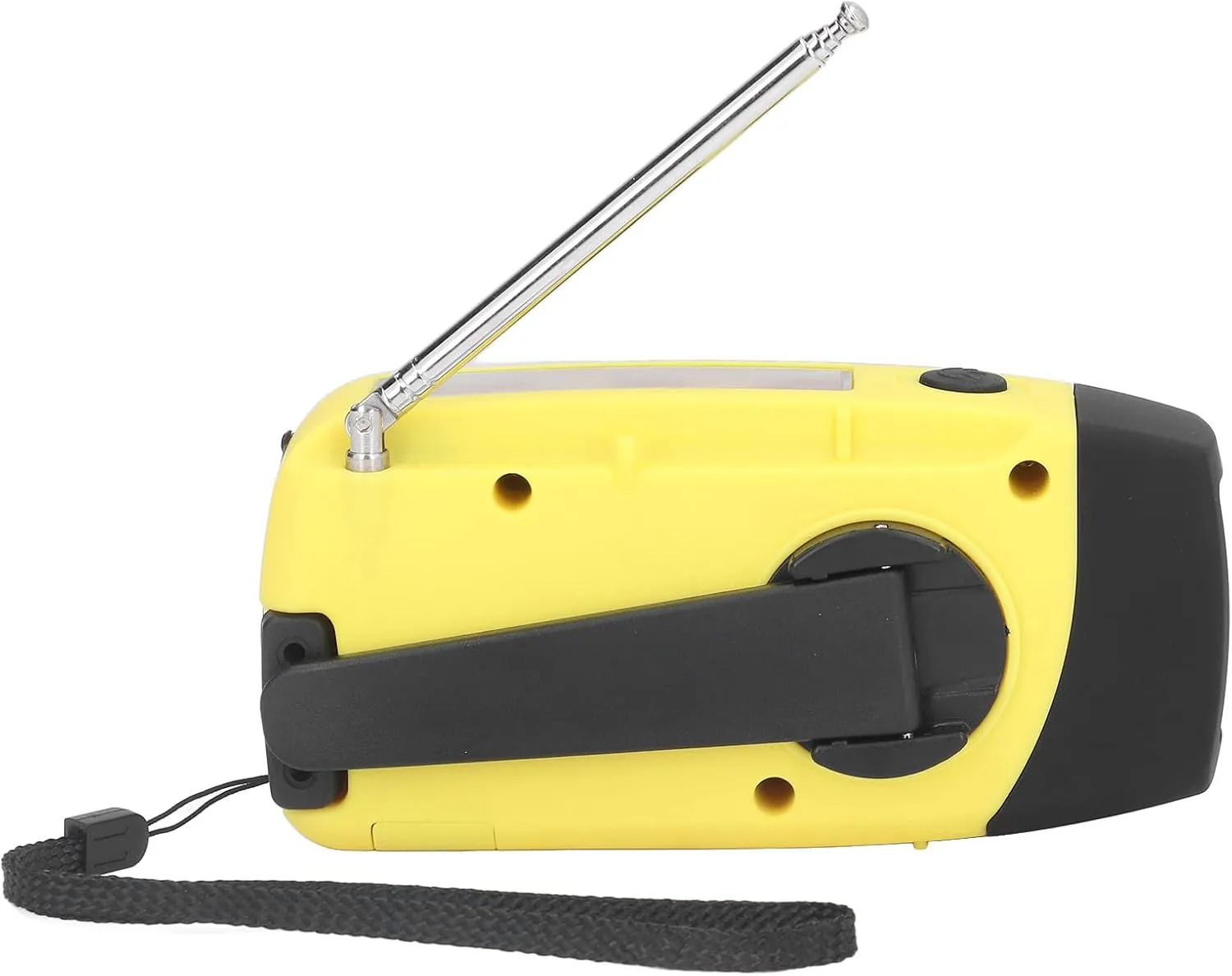 Hand Crank Solar Radio Multifunctional Emergency Radio LED Flashlight for Outdoor Camping ABS Material 12.8 x 6 x 4.5 cm (European Model)