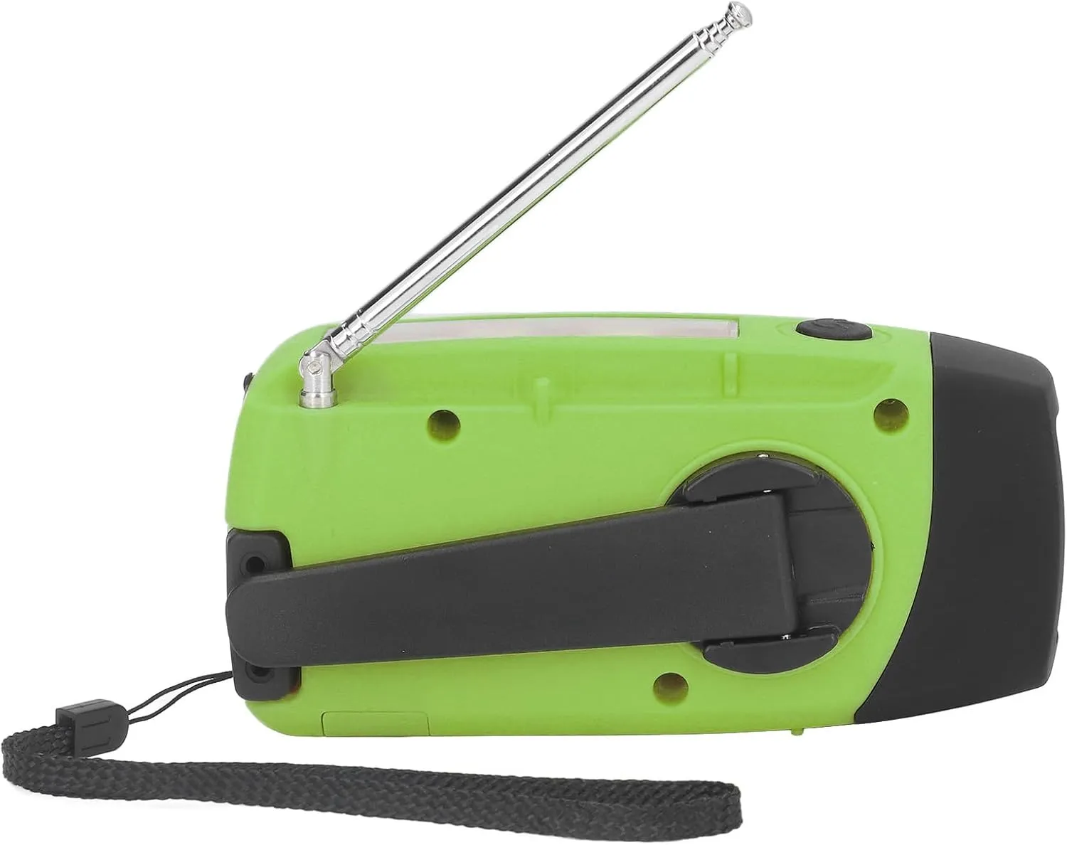 Hand Crank Solar Radio Multifunctional Emergency Radio LED Flashlight for Outdoor Camping ABS Material 12.8 x 6 x 4.5 cm (model)