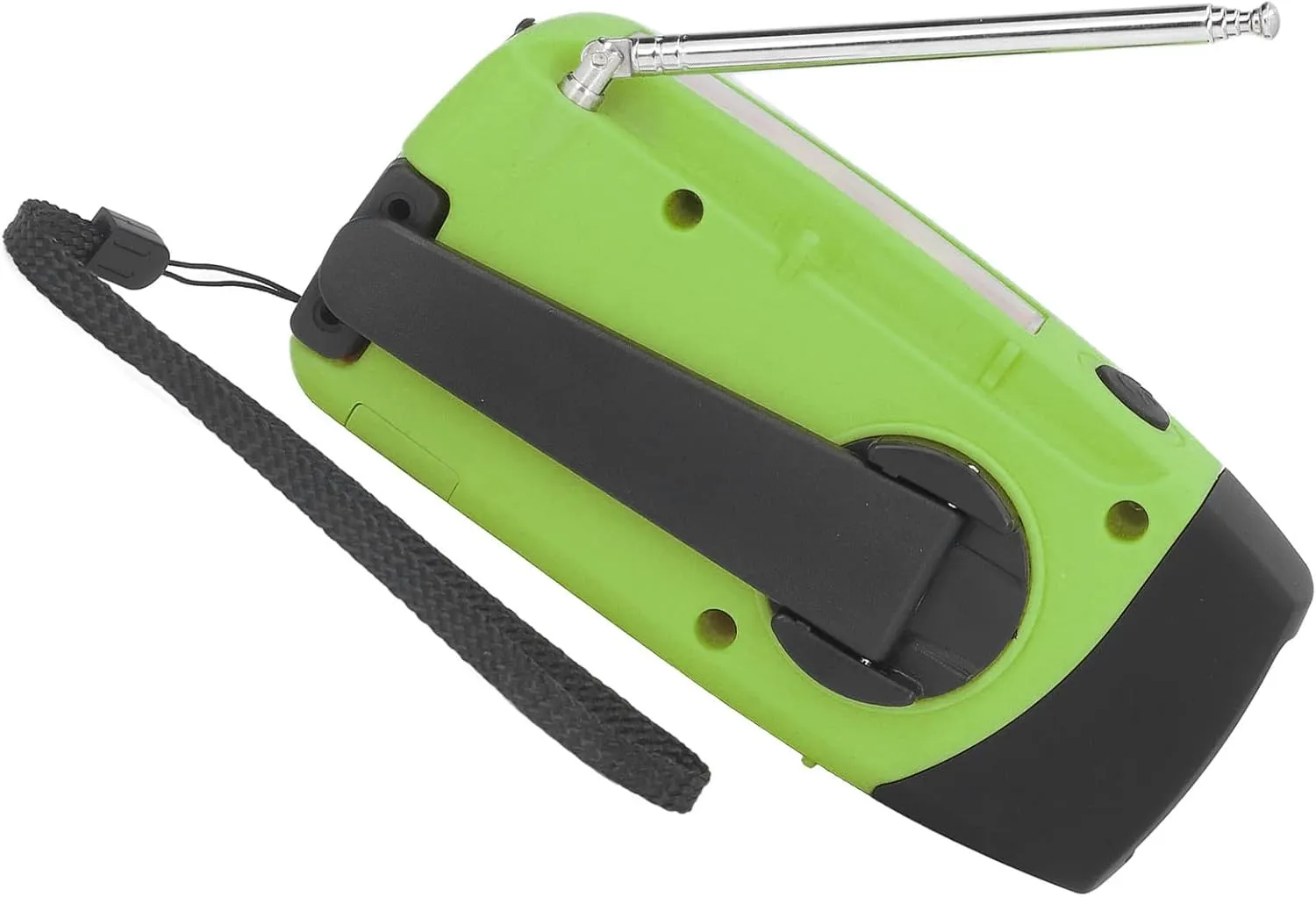 Hand Crank Solar Radio Multifunctional Emergency Radio LED Flashlight for Outdoor Camping ABS Material 12.8 x 6 x 4.5 cm (model)
