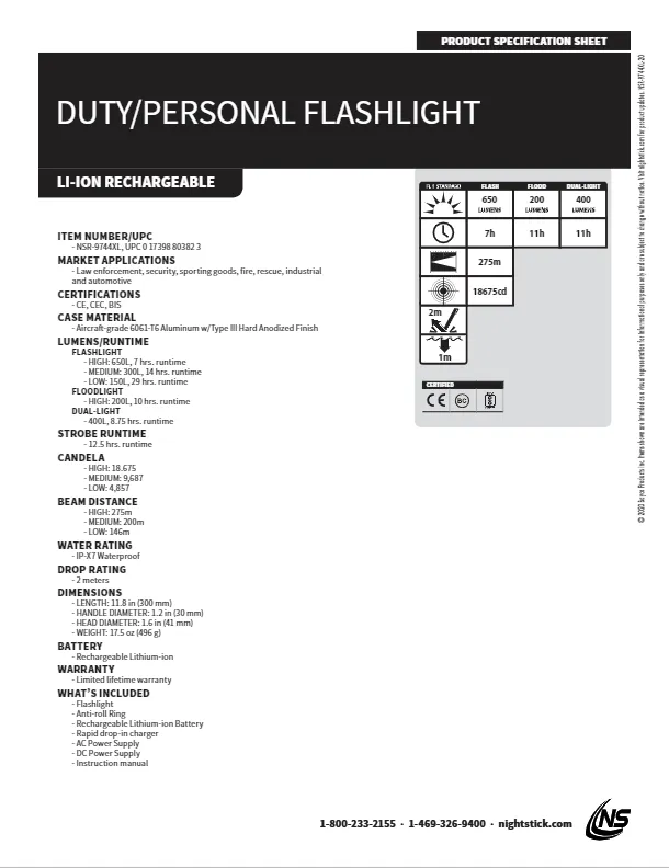Handlight, Metal Full-Size Dual-Light