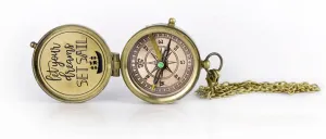 Handmade Antique Vintage Brass Compass | Exquisite Nautical Compass | Home Decor | Pocket Compass Gift for Every Occasion | Super7One