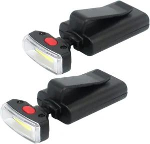Happyyami 2pcs Clip-on Hat Lights Rechargeable Camping Light Cap Visor Led Floodlights for Outdoor Hiking