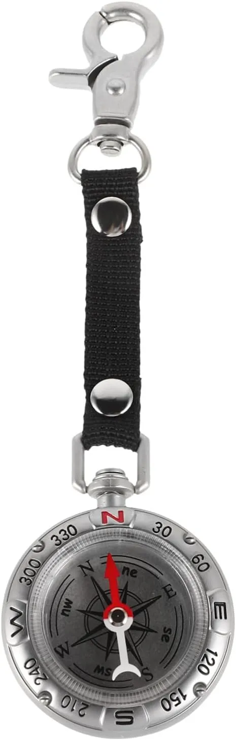 Happyyami Vintage Compass Keychain for Men Grade Portable Hiking Compass with Clip