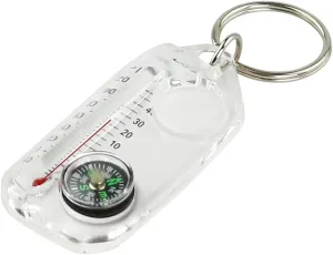 HBJWOV Outdoor 3-in-1 Compass High-Precision Multi-Functional Mini Portable Thermometer Magnifier Key Chain