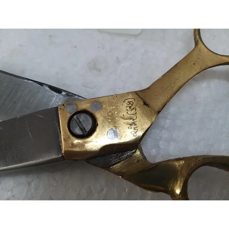 Heavy Duty Hard Funner Steel Scissors With Brass Handle 10" (963)