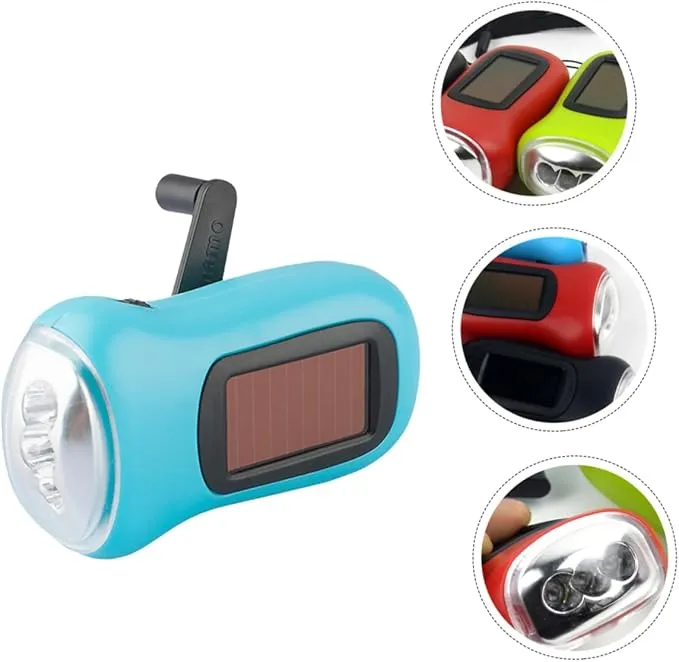 Hemobllo Household Flashlight Led Survival Flashlight USB Flashlight Reading Lamp Hand Crank Hiking Torch Emergency Torch Hand Lamp Dynamo Flashlight Outdoor Mobile Power Man Handheld Abs
