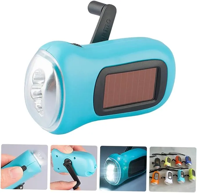 Hemobllo Household Flashlight Led Survival Flashlight USB Flashlight Reading Lamp Hand Crank Hiking Torch Emergency Torch Hand Lamp Dynamo Flashlight Outdoor Mobile Power Man Handheld Abs