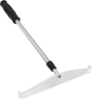 Homaisson Telescopic Roulette Chip Rake, Extendable Acrylic Collection Tool, Adjustable Length 16-28 in, Non-Slip Grip, Transparent Head for Clear View