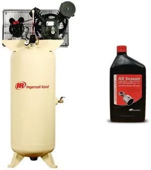 Ingersoll Rand 2340L5 5 HP 60 Gallon Two-Stage Air Compressor (230V, Single Phase) with 1L Bottle of All Season Select Synthetic Lubricant