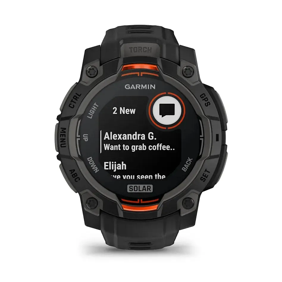 Instinct 3 – 45 mm | Solar - Black with Black Band