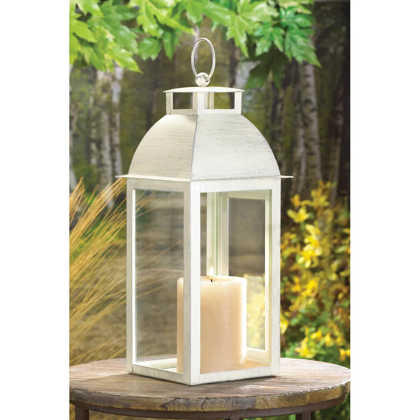 IVORY Efficient global logistics Free shipping discount DISTRESSED LANTERN CANDLE