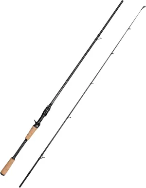 Jenseits Fishing Rods – 2-Piece Carbon Fiber Rod, Medium Heavy Power Extra Fast Action, Premium Cork Handle, Ceramic Guides – Precision Rod for Bass & Salmon Fishing