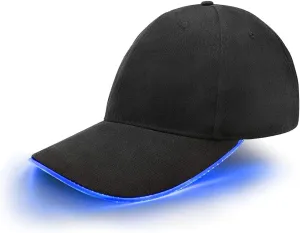 JIGUOOR LED Hat Light Up Baseball Cap Flash Glow Party Hat Rave Accessories for Festival Club Stage Hip-hop Performance