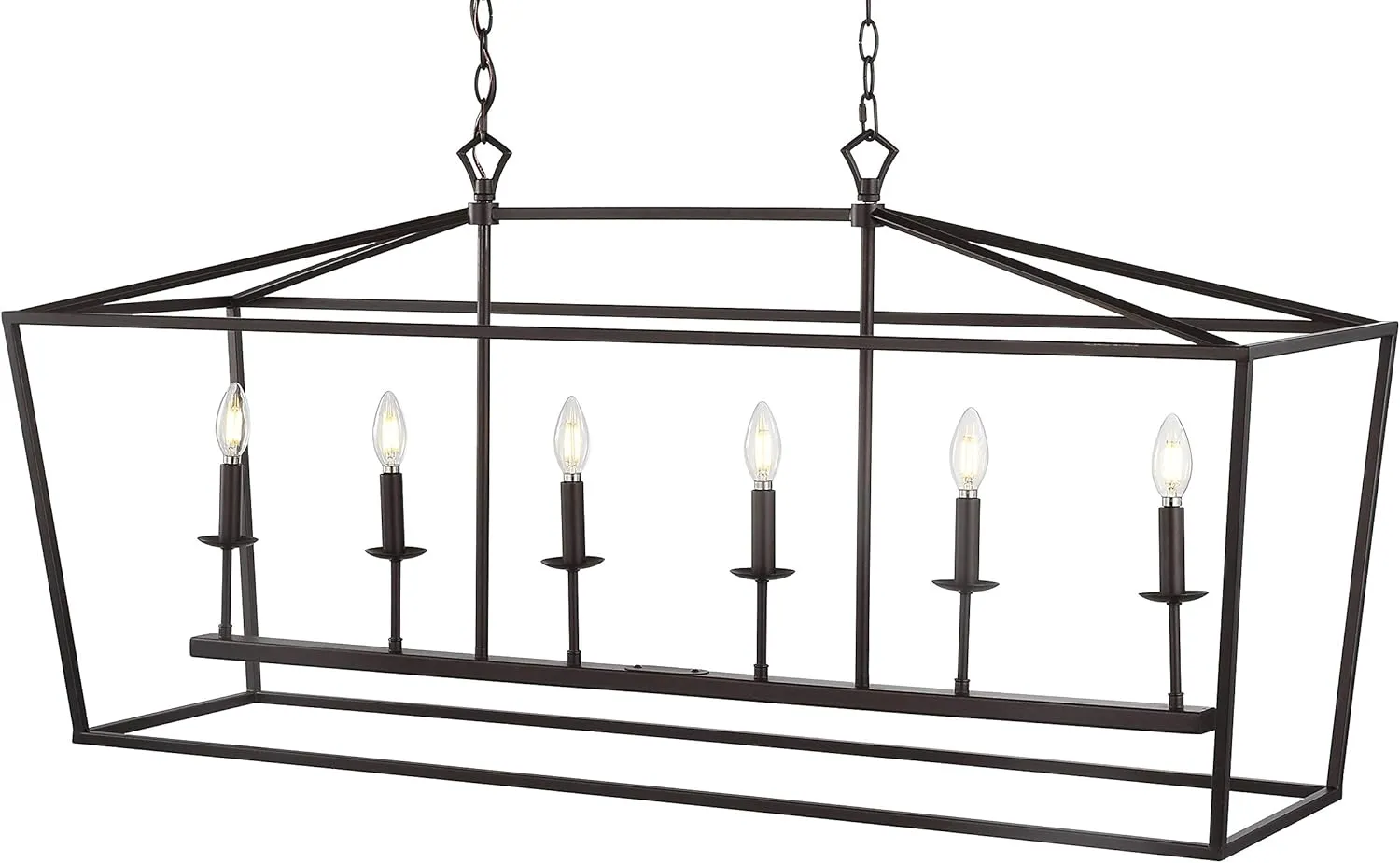 JONATHAN Y JYL7439A Pagoda Lantern Dimmable Adjustable Metal LED Pendant Classic Traditional Farmhouse Dining Room Living Room Kitchen Foyer Bedroom Hallway, 49 in, Oil Rubbed Bronze