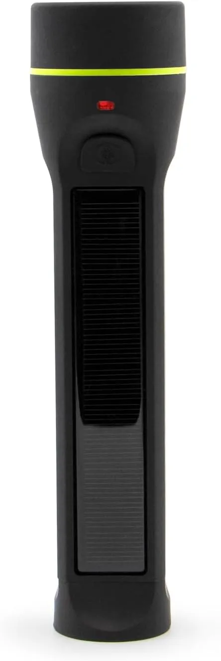 Journey 1000 Solar LED Waterproof Flashlight with Micro USB Port, Black