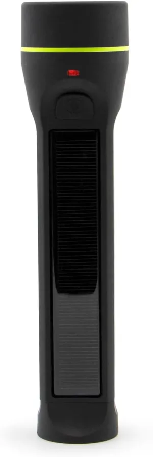 Journey 1000 Solar LED Waterproof Flashlight with Micro USB Port, Black
