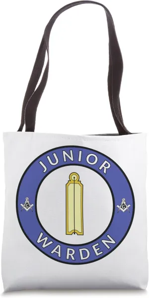 Junior Warden Mason Lodge Masonic Officer Plumb Tote Bag