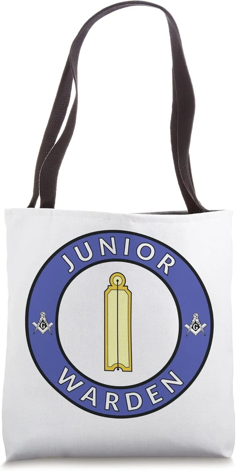Junior Warden Mason Lodge Masonic Officer Plumb Tote Bag
