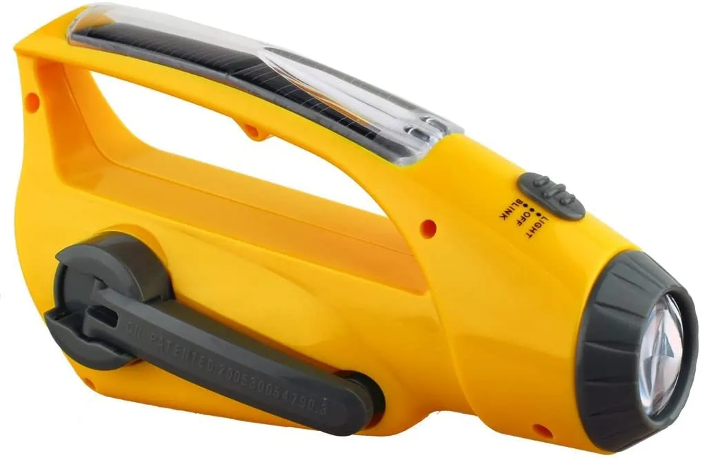 Kaito KA288 Solar Powererd   Wind-up Flashlight with AM/FM Radio
