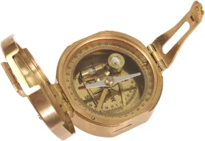 Kasper & Richter Trinidad Solid Brass Sighting Compass with Clinometer with Hardwood Box