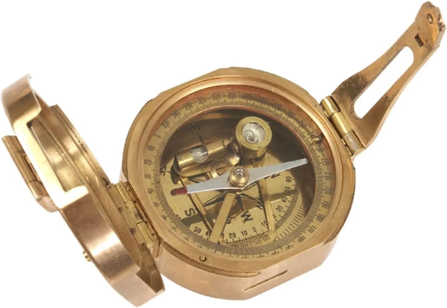 Kasper & Richter Trinidad Solid Brass Sighting Compass with Clinometer with Hardwood Box