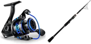 KastKing Blackhawk II Telescopic Fishing Rods & KastKing Centron Spinning Reel