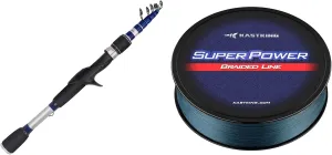 KastKing Compass Telescopic Fishing Rods & KastKing Superpower Braided Fishing Line